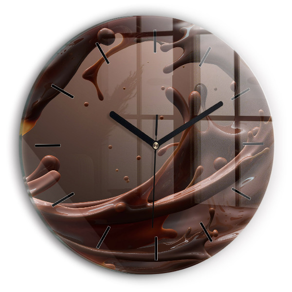Reloj de cristal redondo Cacao