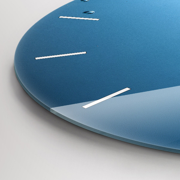 Reloj de cristal redondo Primer plano de agua