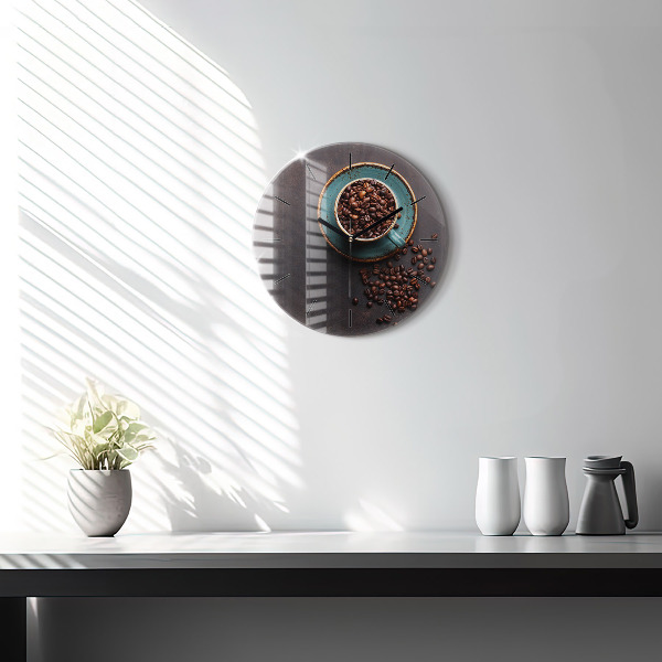 Reloj redondo pared Taza de café