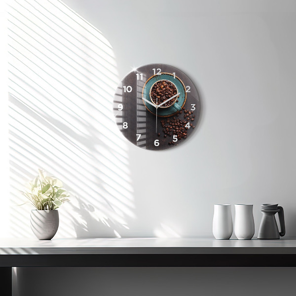 Reloj redondo pared Taza de café