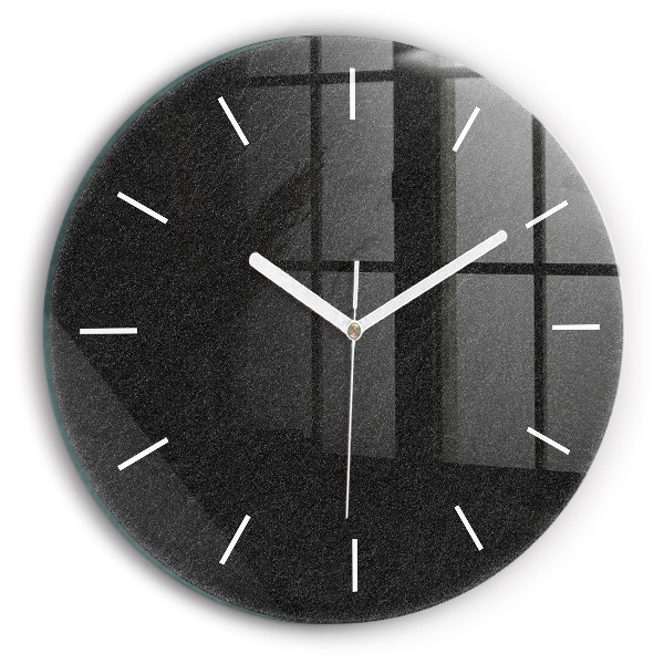 Reloj de cristal redondo Roca oscura