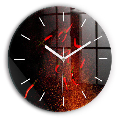 Reloj redondo pared Pimientos picantes