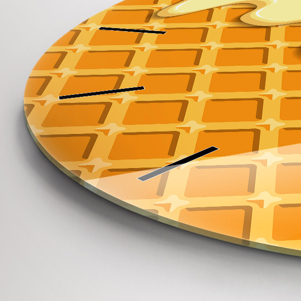 Reloj de cristal redondo Barquillo y helado