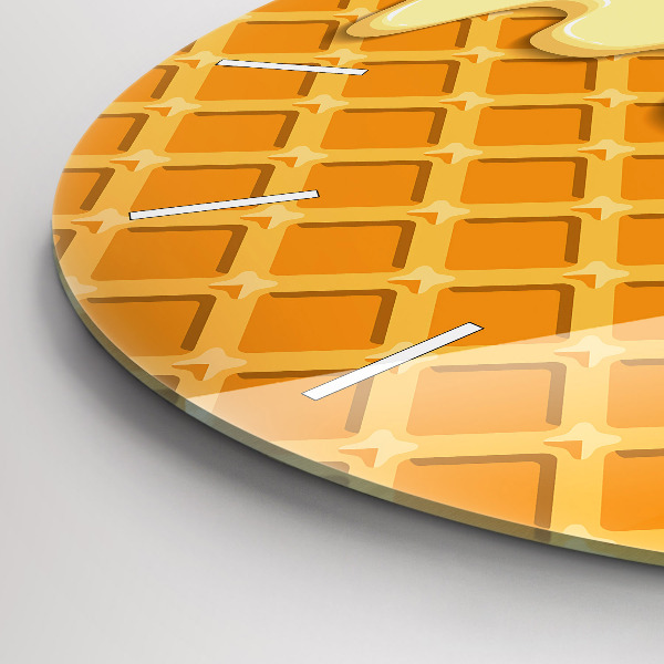 Reloj de cristal redondo Barquillo y helado