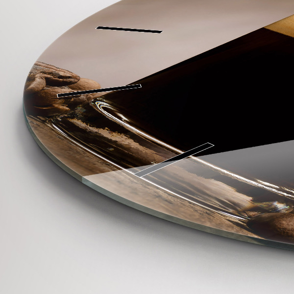 Reloj de cristal redondo Taza de café