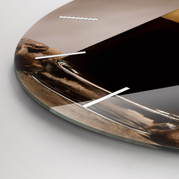 Reloj de cristal redondo Taza de café