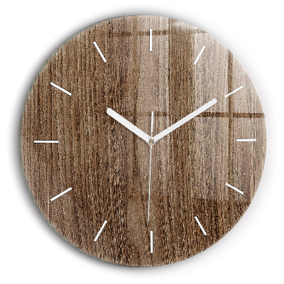 Reloj de pared redondo Madera oscura