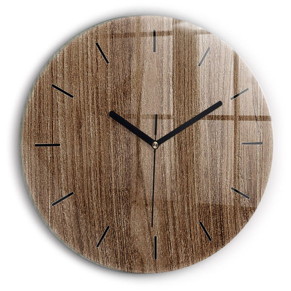 Reloj de pared redondo Madera oscura