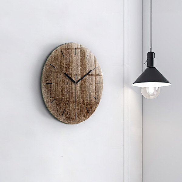 Reloj de pared redondo Madera oscura