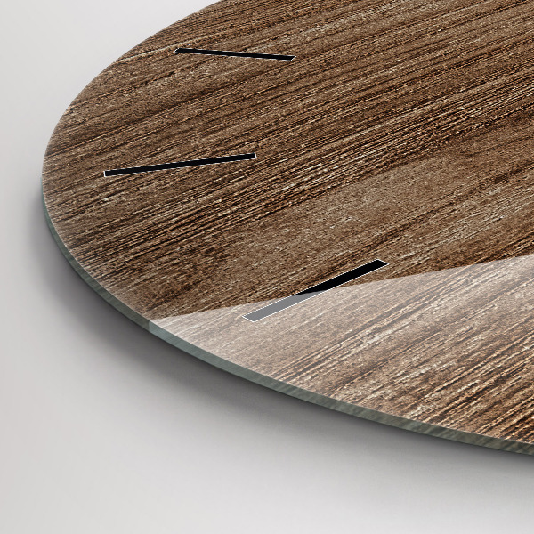 Reloj de pared redondo Madera oscura