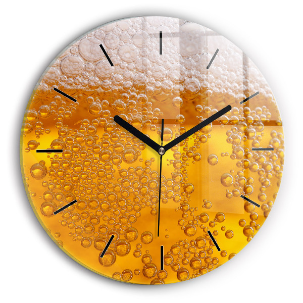 Reloj de cristal redondo Cerveza