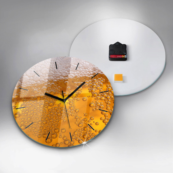 Reloj de cristal redondo Cerveza