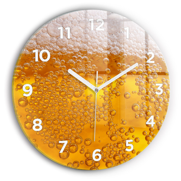 Reloj de cristal redondo Cerveza
