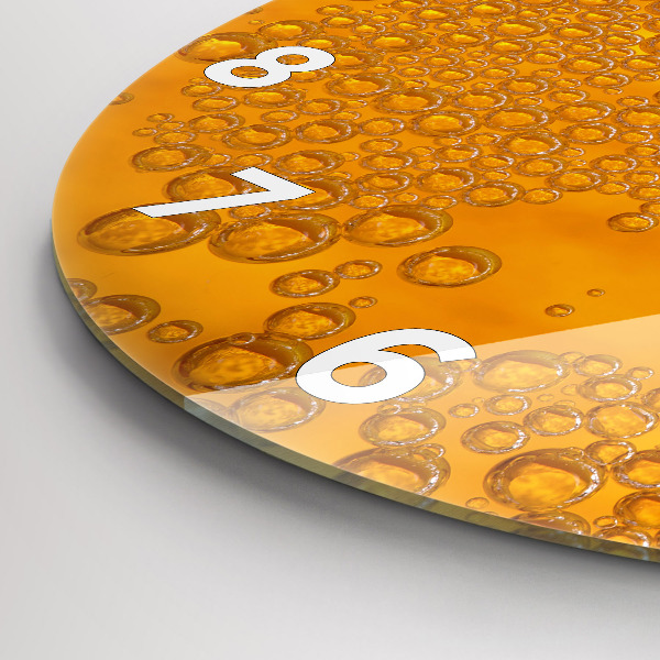 Reloj de cristal redondo Cerveza