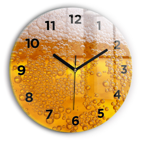 Reloj de cristal redondo Cerveza
