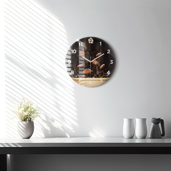 Reloj de pared redondo Café caliente