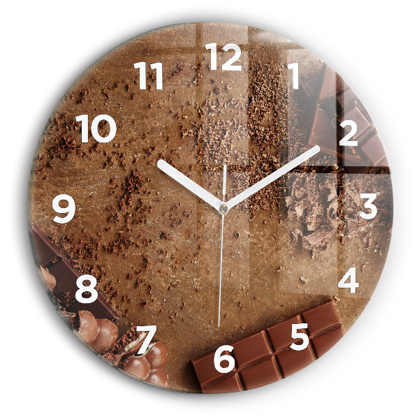 Reloj de pared redondo Barritas de chocolate