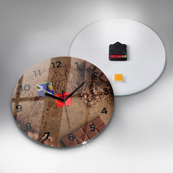 Reloj de pared redondo Barritas de chocolate