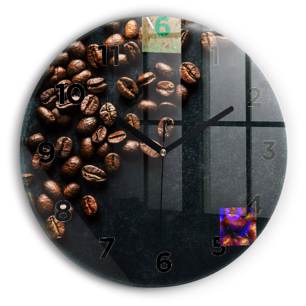 Reloj redondo pared Granos de café