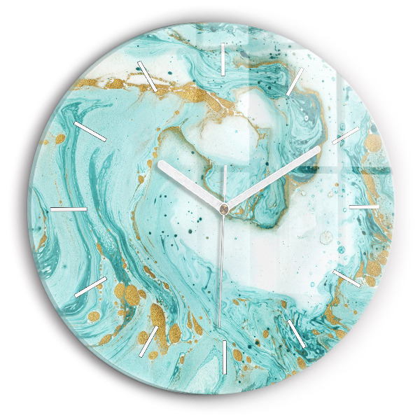 Reloj de pared redondo Textura de mármol