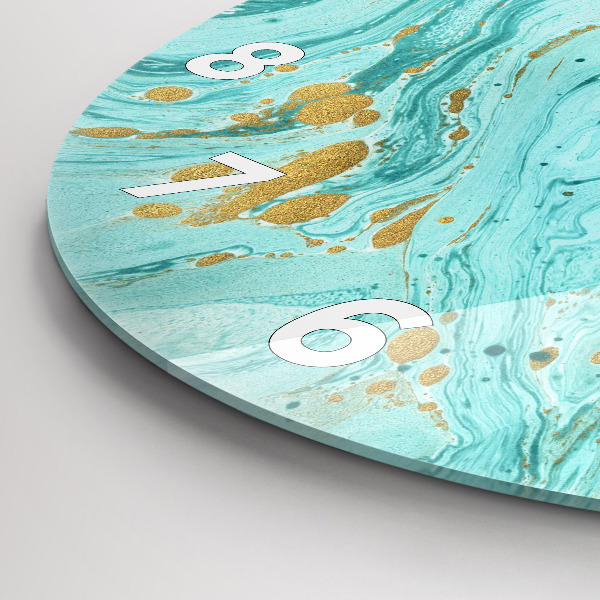 Reloj de pared redondo Textura de mármol