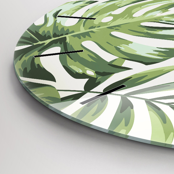 Reloj redondo pared Patrón tropical