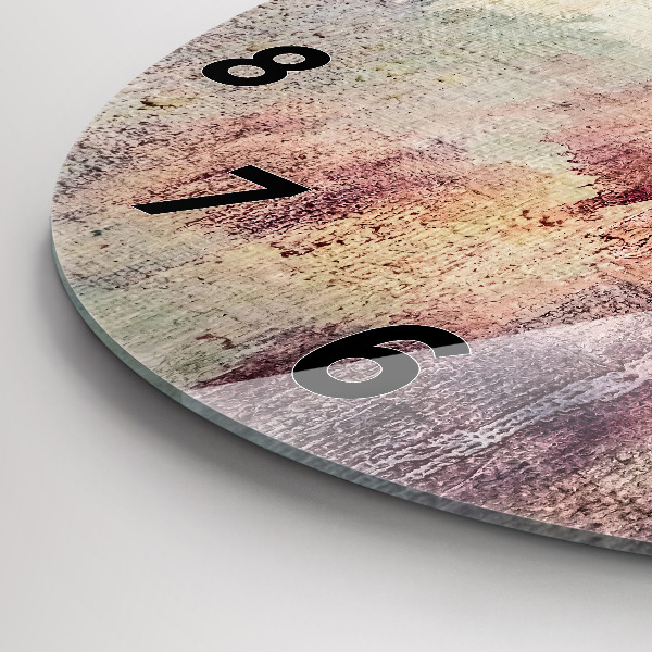 Reloj redondo pared Abstracción pintada