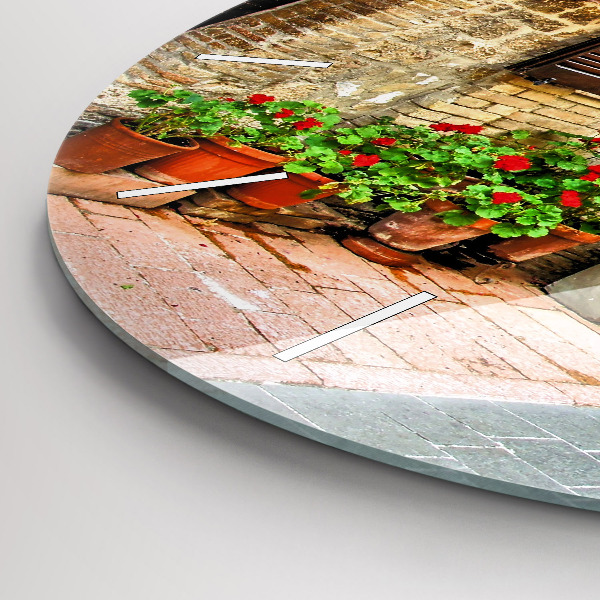 Reloj de pared redondo Calle pintoresca