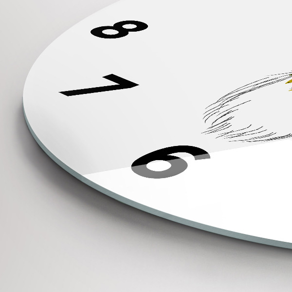 Reloj de pared redondo Cabeza de ciervo coloreada