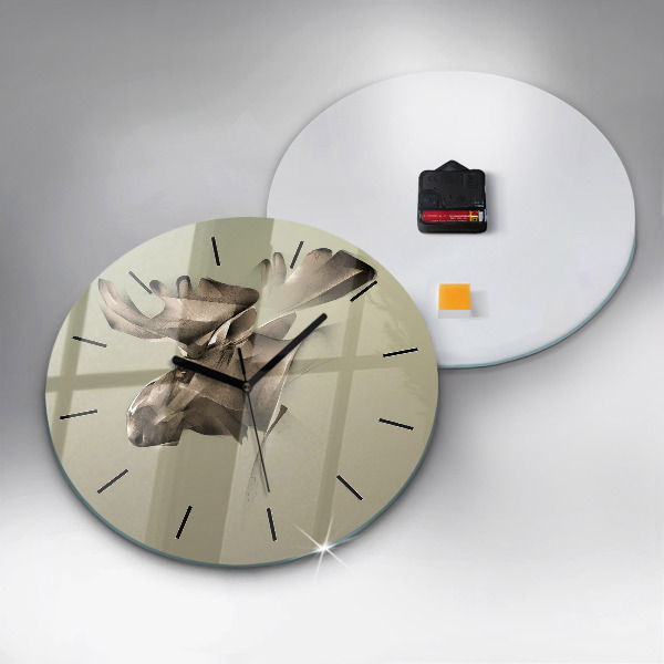 Reloj de pared redondo Alce gráfico