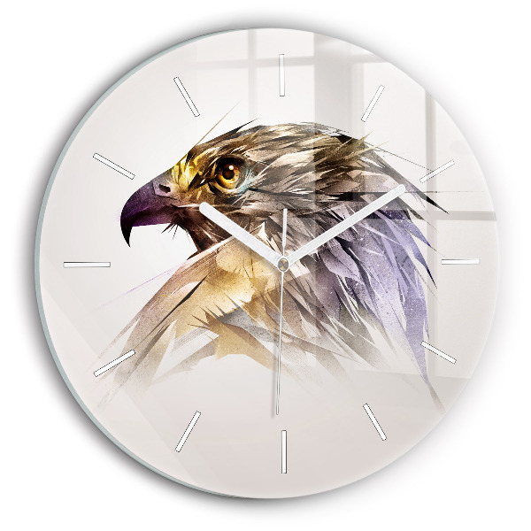 Reloj de cristal redondo Ave rapaz