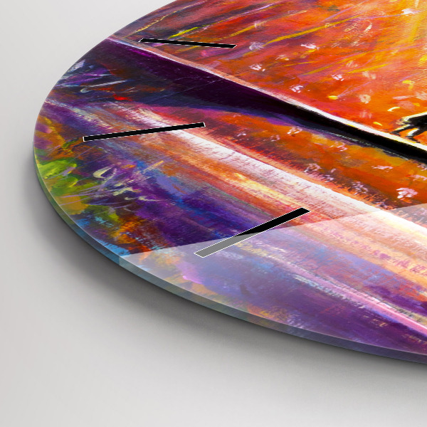 Reloj de pared redondo Pareja en el bosque