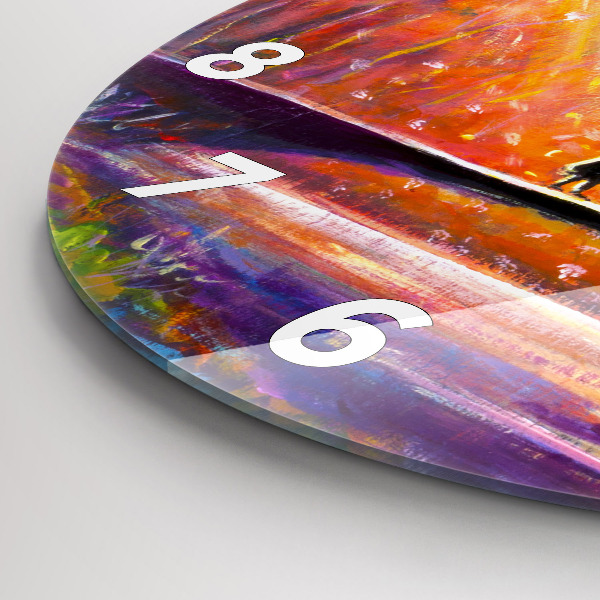 Reloj de pared redondo Pareja en el bosque