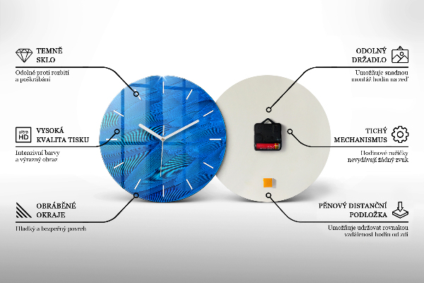 Reloj de pared redondo Composición al óleo en un bosque