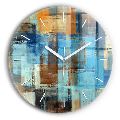 Reloj de cristal redondo Fondo colorido - abstracto