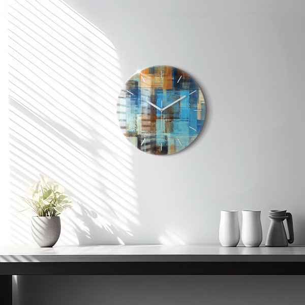 Reloj de cristal redondo Fondo colorido - abstracto