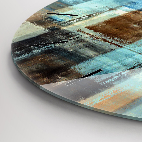 Reloj de cristal redondo Fondo colorido - abstracto