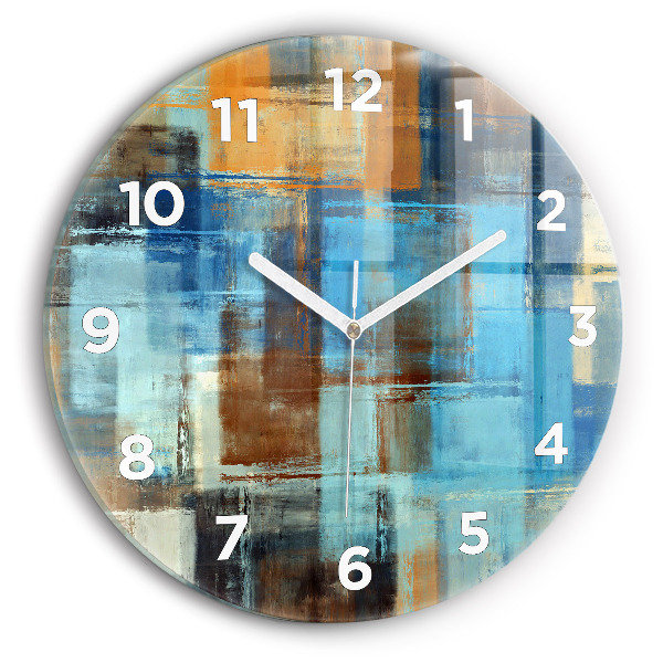 Reloj de cristal redondo Fondo colorido - abstracto