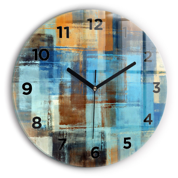 Reloj de cristal redondo Fondo colorido - abstracto