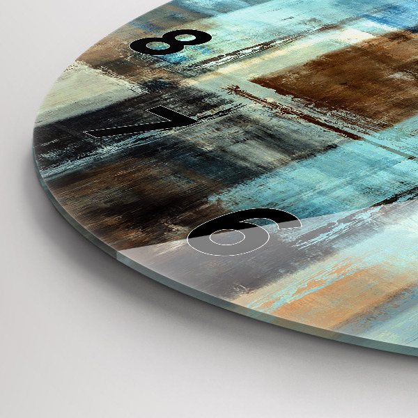 Reloj de cristal redondo Fondo colorido - abstracto