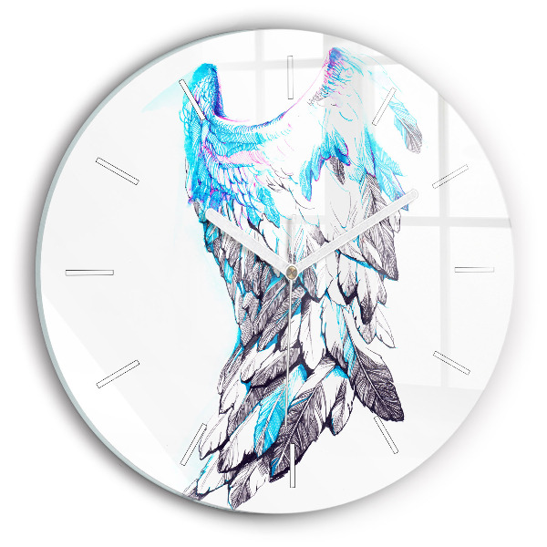 Reloj redondo pared Imitación de alas de pájaro