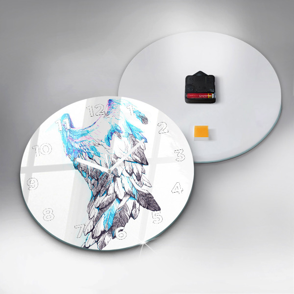 Reloj redondo pared Imitación de alas de pájaro