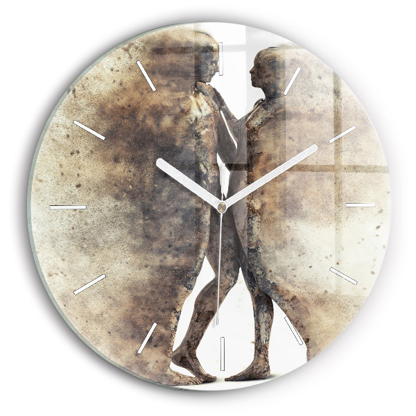 Reloj de pared redondo Abstracción gente arena