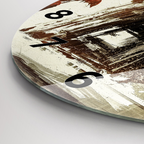 Reloj de cristal redondo Mujer en una noche lluviosa