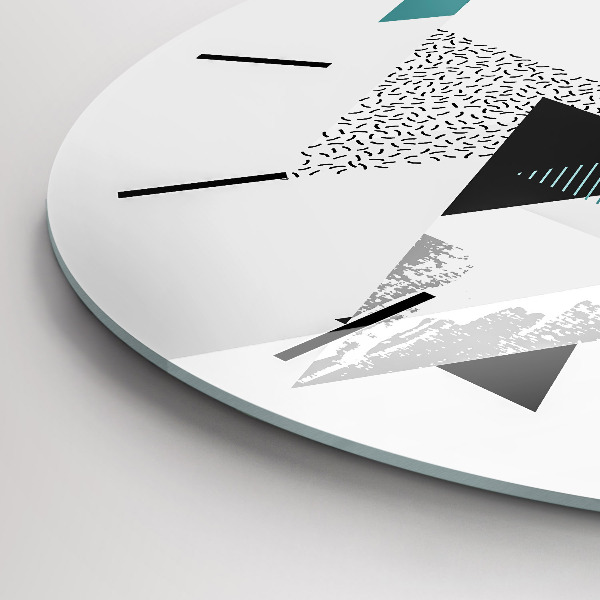 Reloj de cristal redondo Patrón geométrico