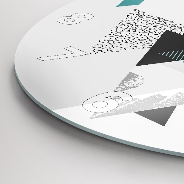 Reloj de cristal redondo Patrón geométrico