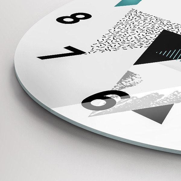 Reloj de cristal redondo Patrón geométrico