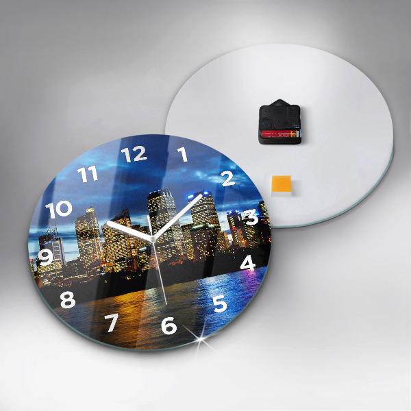 Reloj de pared redondo Sydney al atardecer