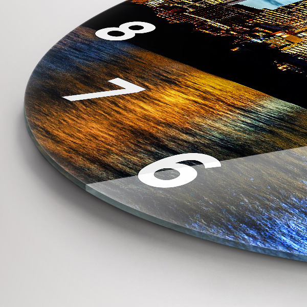 Reloj de pared redondo Sydney al atardecer