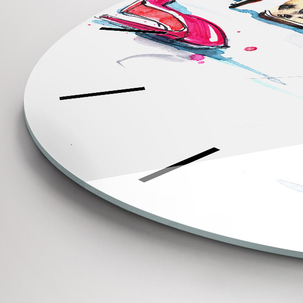 Reloj de pared redondo Elemento de feminidad